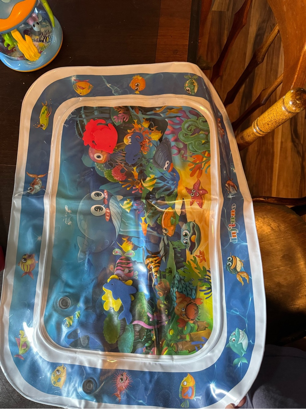 Infantino Blue Ocean Play Mat with Colorful Sea Creatures